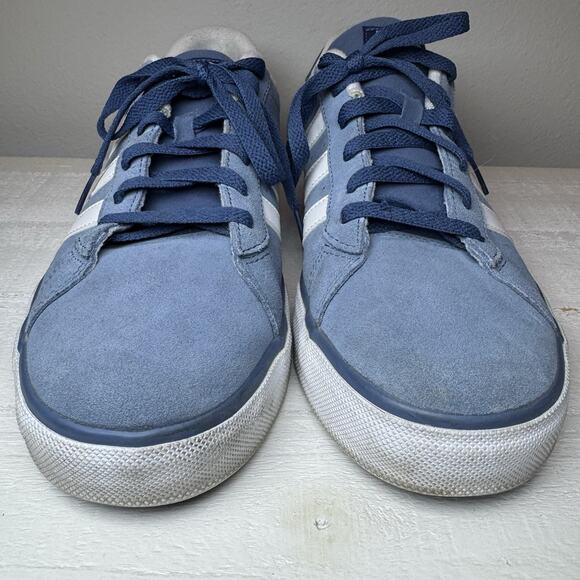 Adidas Neo Cloudfoam Mens Casual Sneakers Size 9.5 Blue Low Top Canvas - Picture 4 of 11